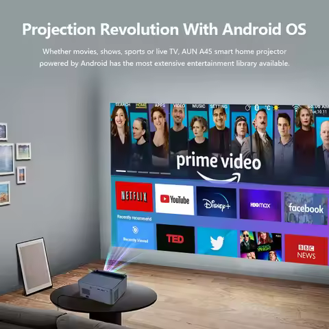 AUN A45 Portable Projector Android Home Theater Laser Game Full HD 1080 WIFI MINI Projectors Kids St