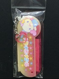Sanrio Usahana 彩虹兔 2004心心彩虹兔摺梳連愛心吊飾
