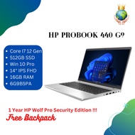 HP Probook 440 G9 6G9B5PA Laptop (Intel core i7 12th GEN, 16GB RAM, 512GB SSD, Intel Iris Xe, 14 FHD IPS Antiglare, Win1