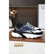 [PRO Home Luxury Products] DIOR DIOR B22 Men's Jogging Fashion Sneakers · Cowhide Round Toe Lace-Up 