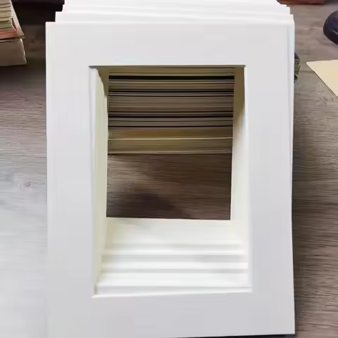 a4 white rectangle photo mat 10pcs, 21x29.7cm frame mount paper for picture art decoration