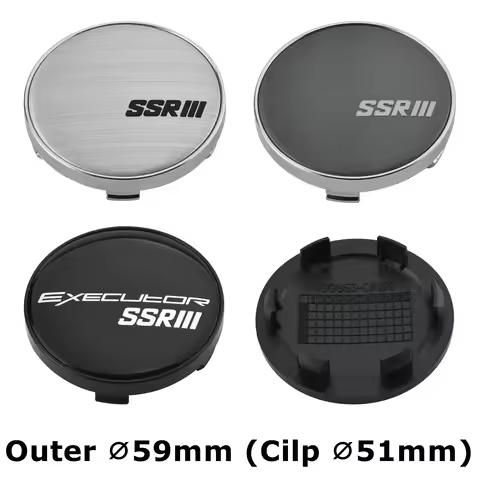 4PCS OD 59MM / ID 51MM Cap For Rims SSR Emblem Wheel Center Cap Sport Car Logo Wheel Cover Hub caps