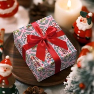 1 Roll + 43cm*500cm (17 Inches *16.4 Feet) + Christmas Colorful Christmas Fun Series Wrapping Paper 