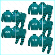 2PCS/set Squid Game season 2 coat hoodie and pants for kids number 388 246 230 333 120 sportwear
