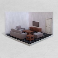 場景袖珍屋 - Living Room #001 - DIY 紙模型
