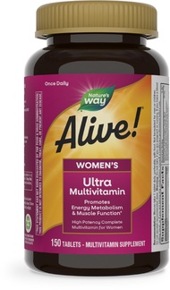 Alive! Women's Daily Ultra Multivitamin, High Potency Formula, Promotes Energy Metabolism and Muscle