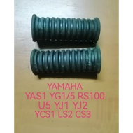 YAMAHA YAS1 YG1 YG5 RS100 U5 YL1 YL2 YJ2 YCS1 LS2 CS3 NOS GENUINE YAMAHA FOOTREST RUBBER 2PCS MADE I