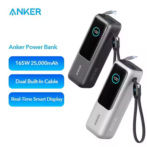 Anker Zolo 165W Power Bank 25000mAh 100W Max Portable Charger External Battery Pack with Built-in Ca