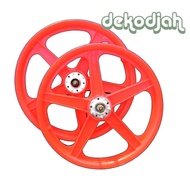 VELG BINTANG SEPEDA UKURAN 20 PALANG LURUS SEPASANG DEPAN BELAKANG