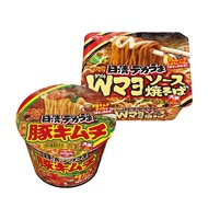 ［In stock］ Nissin Deka-uma Instant Noodles - Double Mayonnaise Yakisoba / Kimchi Pork (1 cup)