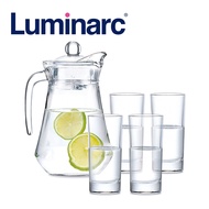 Luminarc 5 Pcs Boisson Arc Water Drink Set / Gelas Minuman Set / Drinkware / Jug and Glasses / Set Minuman Kaca / Set Jug dan Cawan / Beverage Serveware / Set Minuman / Gelas Kaca dan Jug