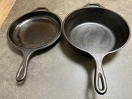 lodge10.25inch鑄鐵鍋套裝，煎pan可作為鍋蓋使用。已用烤箱開鍋，很少使用。