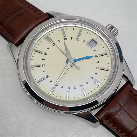 Tripod SBGM221G Watch Case 39.5mm Case withTransparent Back Cover Cream Watch Accessories for NH34 3