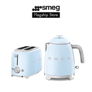 SMEG Mini Breakfast Set 2-Slice Toaster &amp; 0.8L Kettle Available in 7 Glossy Colours 50s Retro Style Aesthetic with 2 Years Warranty