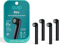 quip 360 Oscillating Electric Toothbrush Heads - 4 Pack - Verified quip Brush Head Refills for Oscil