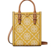 Tory Burch 女士 T Monogram迷你琴譜托特包單肩包均碼碼長:16cm，寬：6.5cm,高：18.5cm