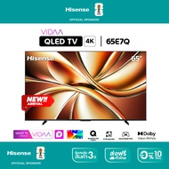 NEW 2025 Hisense TV รุ่น 65E7Q 4K QLED TV / Quantum Dot/Dolby VIsion HDR10+ HSG/VIDAA U9 / Dollby At