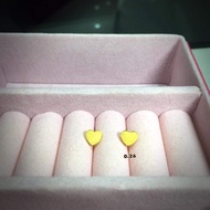 9999 Pure Gold Heart Earrings