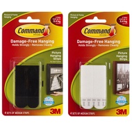 3M Command 17201 Medium Picture Hanging Strips (Hold Up to 5.4kg) Ready Stock