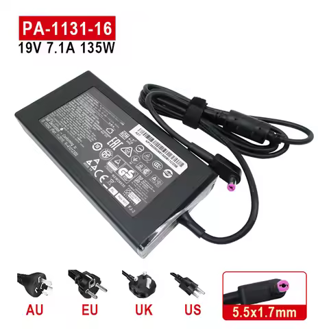 19V 7.1A 135W 5.5*1.7MM Laptop AC Adapter Charger For ACER Aspire V17 Nitro 5 np515-52 pa-1131-16 AD