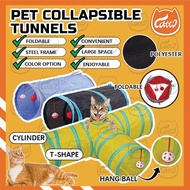 CATTO Pet Cat Dog Collapsible 3 Way Tunnels Pet Crinkly Sounds Agility Train Tunnels Toy Tubes Maina