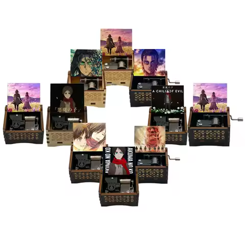 Anime Ending Song (Akuma no Ko) Wooden Music Box Desk Decor Decorations Party Holiday Gifts for Frie