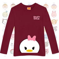 New DAISY DUCK DONALD HUEY DEWEY TSUM TSUM Print Tees Round Neck Casual Fashion LONG Sleeve T-shirt 
