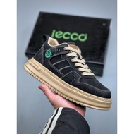 ECCO Business Casual Shoes First Layer Cowhide Breathable Mesh Stitching Anti-dust High-elastic Outs