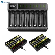 ST Beston 8 Slot Fast Smart Intelligent Lithium Battery Charger for 1.5V AA AAA Rechargeable Battery