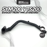 SYM200 VTS200 EXHAUST FRONT PIPE (STANDARD) EKZOS MUFFLER PIPE DEPAN NECK SYM VTS 200 (S)