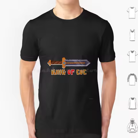King Of Coc T Shirt Men Women Kids 6xl Clans Clan Clash Royal Hog Rider The King The Queen Royale Ea