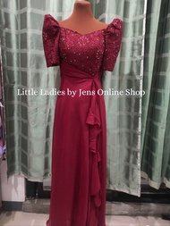 Mother Dress/ Ninang Dress/Sponsor for wedding events Pleated Chiffon for formal occasions