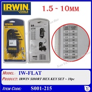 IRWIN 10PCS METRIC BALL ENDED LONG ARM HEX KEY SET 9097005 1.5 - 10mm (S001-211)