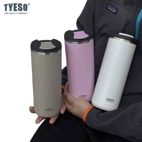 Tyeso 750ML Vacuum Flasks Travel Tumbler Office Car Cup Insulated Portable for Hot Cold Drinks Large