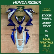 RAPIDO Cover Set Honda Rs150 Rs150r V1 (6) PearlNightfallBlue CandyScintilateRed Body Coverset (Sticker Tanam)