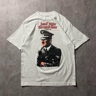 Adolf Hitler Satire Parody Art Double-Sided T-Shirt Single Stitch White