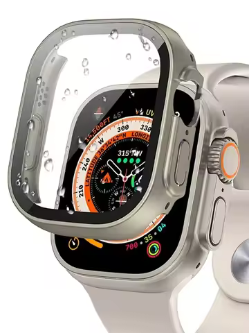 Glass+case For Apple Watch Ultra 2 case 49mm smartwatch PC Bumper+Screen Protector Tempered Cover iw