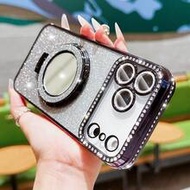 กระจกหรูหรา ชุบด้วยไฟฟ้า พลอยเทียม เคสโทรศัพท์ Apple เข้ากันได้กับ iPhone 17 16E 15 14 13 12 11 X XS