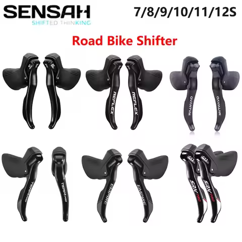 SENSAH Road Bike Shifters STI 2x7 2x8 2x9 2x10 2x11 1x11 1x12 Speed Brake Lever Compatible for Shima