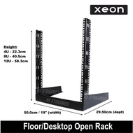 4U / 8U / 12U Desktop Open Server Rack  (2 post open frame rack)