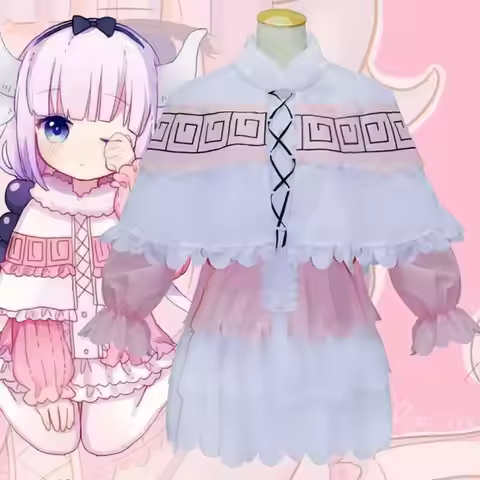 New Cosplay Kobayashi's Dragon maid Kanna Kamui Cosplay Costume Maid Clothing Daily Uniform