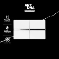 ART DNA รุ่น C6 Frameless Switch 2 GANG 2 WAY สีขาว ขนาด 2x4 design switch สวิตซ์ไฟโมเดิร์น สวิตซ์ไฟ