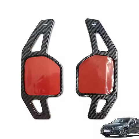 2Pcs Car ABS Gear Shift Paddles Steering Wheel Paddle Accessories for Audi A3 A4L A5 A6L A7 A8 S3 S5