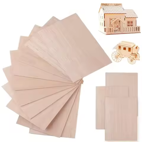 5/10/15/60 Pieces Unfinished Plywood Craft Boards - Size is 6" X 4", Thickness is 2mm, Compatible wi