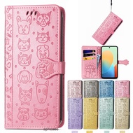 Leather Flip Case for OPPO A60 5G A3 Pro A18 A38 4G A53 A97 A58 A97 A95 A33 A32 F11 Pro Cute Cartoon