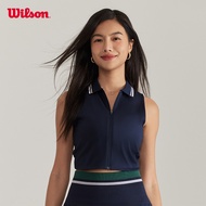 Wilson Women RIVERSIDE CROPPED POLO Sport Vest WW00207411DBC Official Store