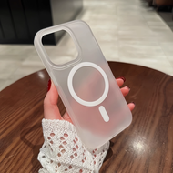 Ốp Lưng Điện Thoại Sạc Không Dây Siêu Mỏng Hấp Thụ Từ Tính Mờ Băng Mờ Trong Suốt Bảo Vệ Toàn Diện Ch