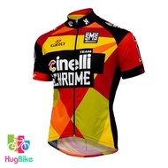 เสื้อจักรยานแขนสั้นทีม Cinelli 17 (01) สีส้มดำ