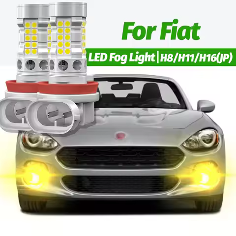 2pcs LED Fog Light Blub Lamp H8 H11 Canbus For Fiat 124 Spider 500L 500X Bravo 2 Ducato Panda Punto 