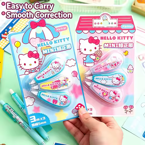 Genuine Sanrio Hello Kitty Correction Tape Kit Kawaii Kt Cat Portable Eraser Tape For Journal Draft 